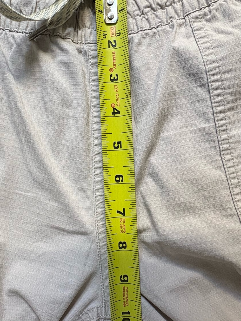 Vuori Ripstop Raw Hem Pants Womens Medium Khaki Ripstop Drawcord Stretch VW450 - Picture 11 of 12